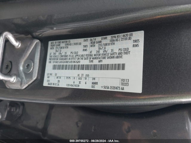 Ford ESCAPE SE 2014 1FMCU0GX8EUE06320 Image 9
