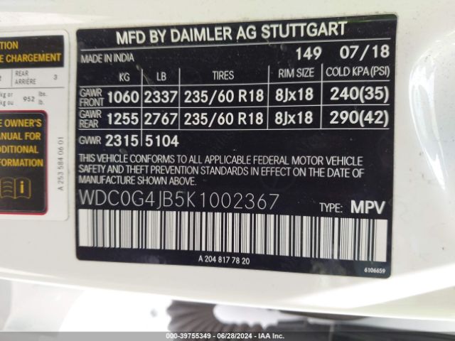 WDC0G4JB5K1002367 Mercedes-Benz GLC 300