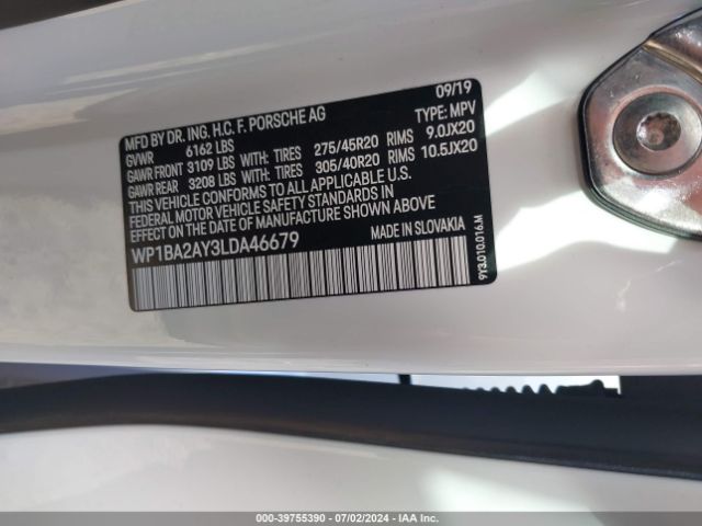 WP1BA2AY3LDA46679 Porsche Cayenne Coupe