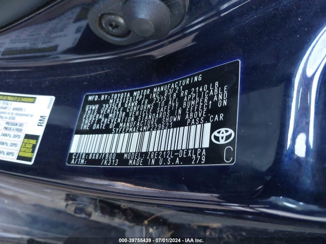 Toyota COROLLA LE 2021 5YFEPMAE4MP229621 Image 9