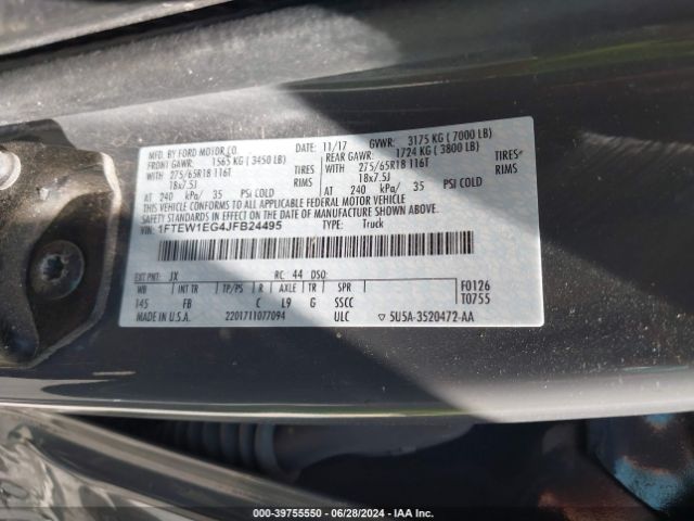 2018 FORD F-150 1FTEW1EG4JFB24495 Photo 8