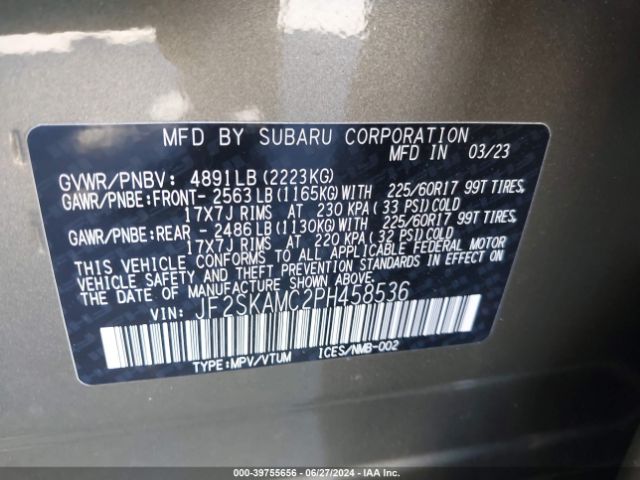 JF2SKAMC2PH458536 Subaru Forester Wilderness