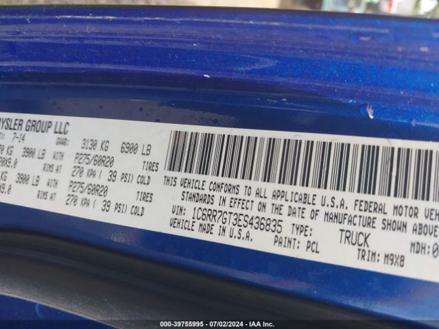 1C6RR7GT3ES436835 RAM 1500 Big Horn