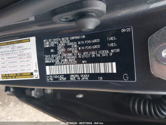 Toyota 4runner Limited 2023 JTEKU5JR5P6105305 Image 9