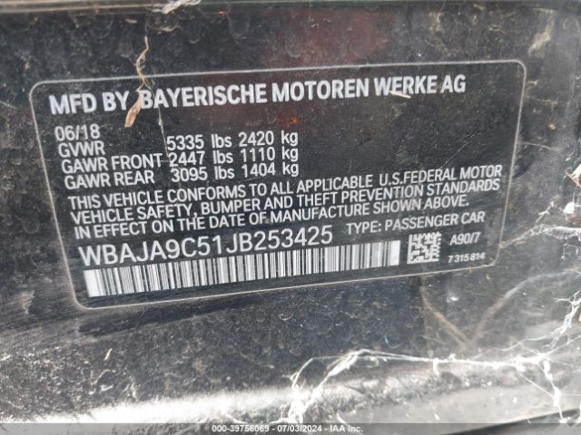 WBAJA9C51JB253425 BMW 530e Iperformance