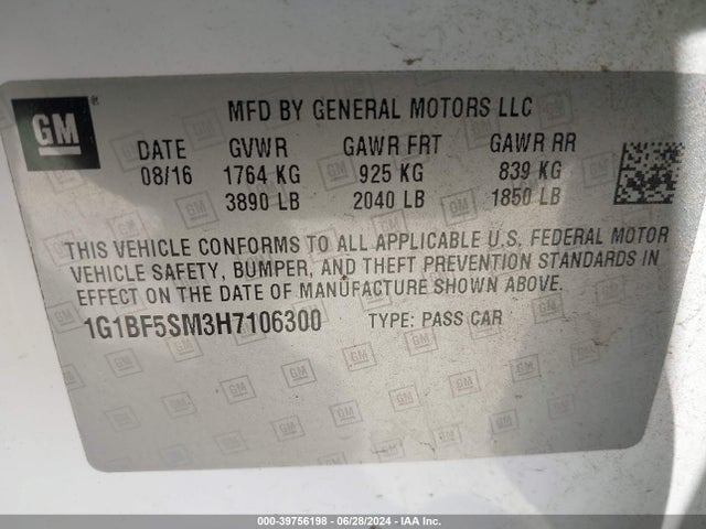 Chevrolet Cruze Premier Auto 2017 1G1BF5SM3H7106300 Image 9