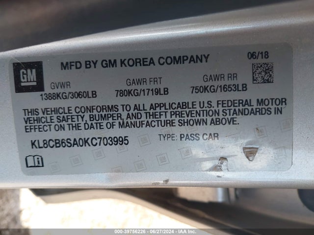 Chevrolet Spark Ls Cvt 2019 KL8CB6SA0KC703995 Image 9