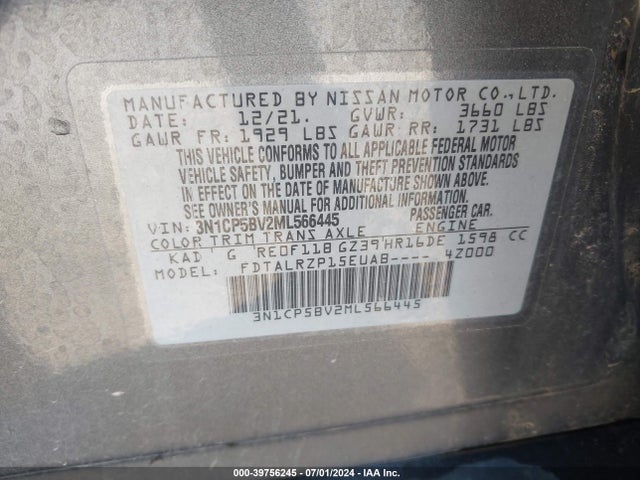 Nissan Kicks S Xtronic Cvt 2021 3N1CP5BV2ML566445 Image 9