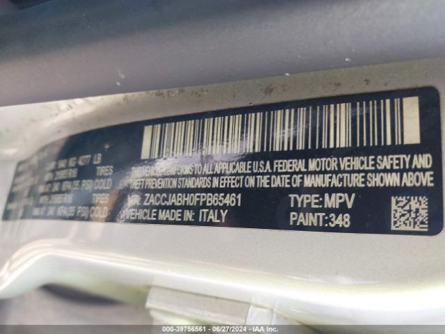 ZACCJABH0FPB65461 Jeep Renegade Latitude