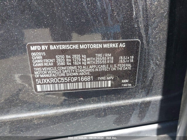 5UXKR0C55F0P16681 BMW X5 Xdrive35i