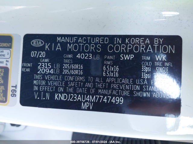 KIA SOUL LX 2021 KNDJ23AU4M7747499 Image 9