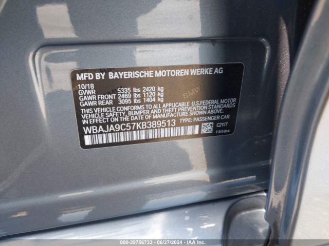 WBAJA9C57KB389513 BMW 530e Iperformance