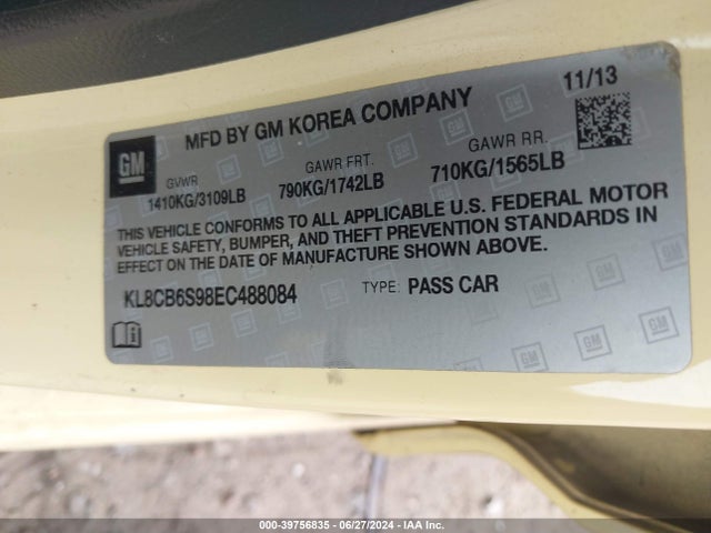 Chevrolet Spark Ls Auto 2014 KL8CB6S98EC488084 Image 9