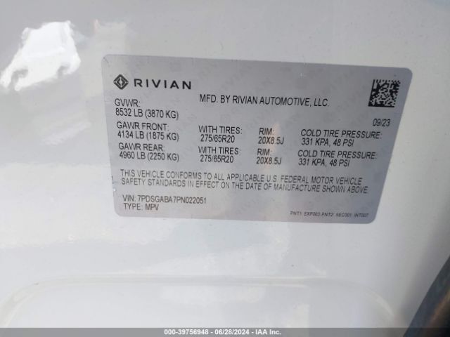 7PDSGABA7PN022051 Rivian R1s Adventure