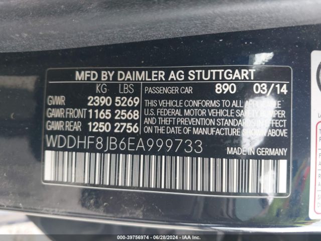 WDDHF8JB6EA999733 Mercedes-Benz E 350 4matic