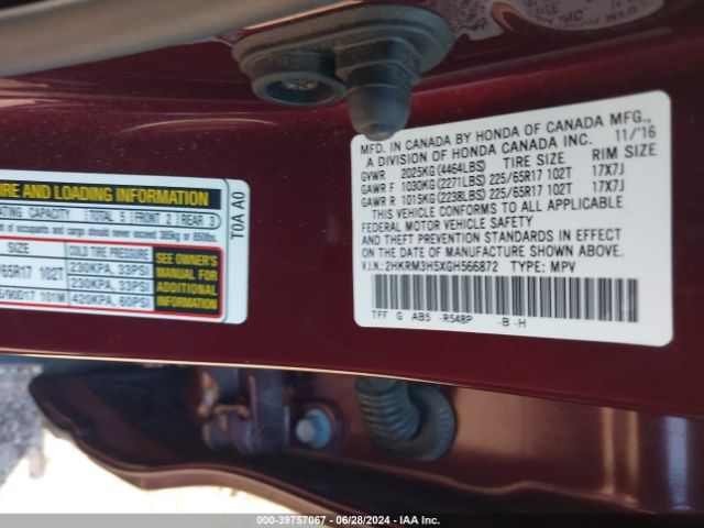 2HKRM3H5XGH566872 Honda CR-V EX
