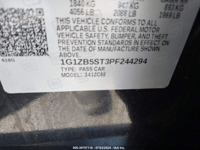 1G1ZB5ST3PF244294 Chevrolet Malibu Fwd Ls