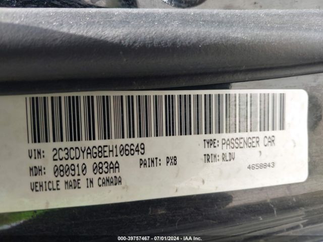 2C3CDYAG8EH106649 Dodge Challenger Sxt Plus