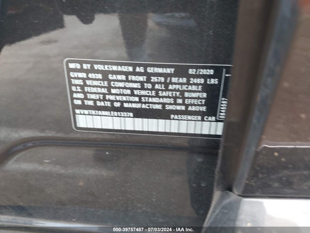 WVWTR7AN6LE013378 Volkswagen Arteon 2.0t Sel Premium R-line