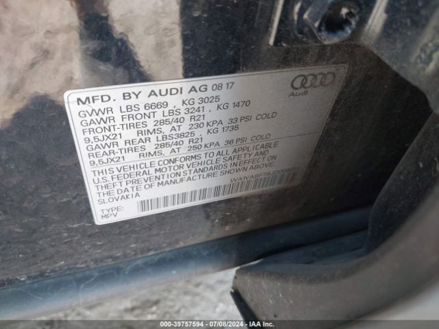 WA1VABF78JD009911 Audi Q7 3.0t Premium