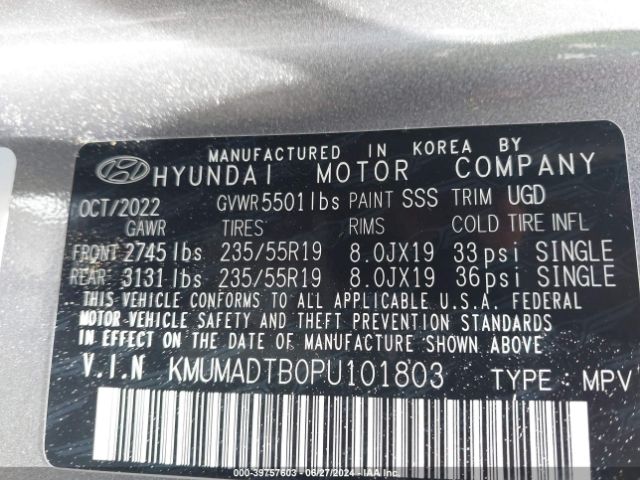 KMUMADTB0PU101803 Genesis Gv70 2.5t Awd