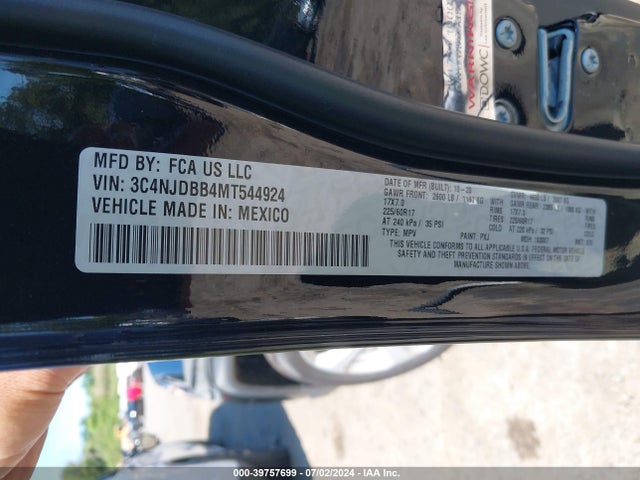 3C4NJDBB4MT544924 Jeep Compass Latitude 4x4