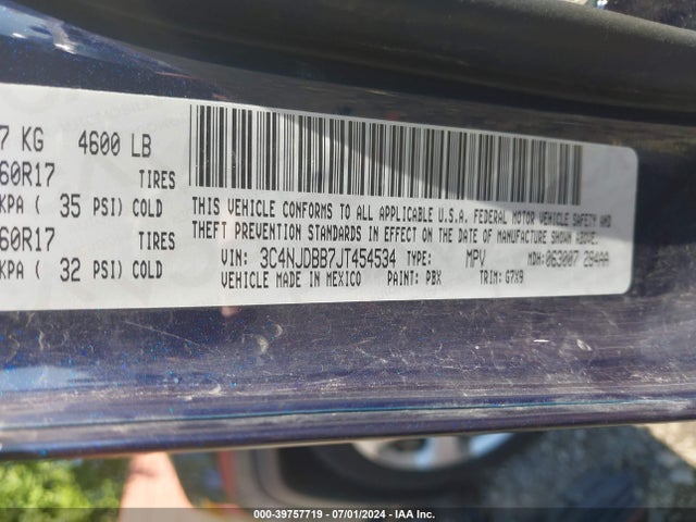 Jeep Compass Latitude 4x4 2018 3C4NJDBB7JT454534 Image 9