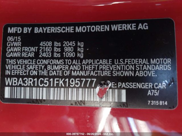 WBA3R1C51FK195777 BMW 435i