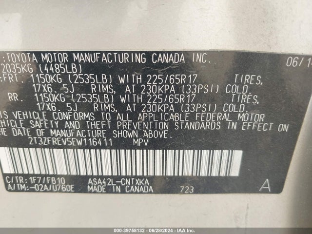 Toyota RAV4 LE 2014 2T3ZFREV5EW116411 Image 9
