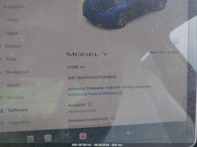 7SAYGDED2PF959805 Tesla Model Y Rwd