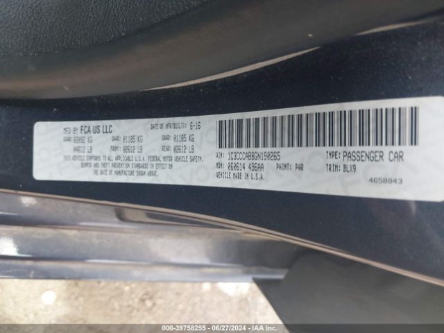 1C3CCCAB8GN190265 Chrysler 200 Limited Platinum
