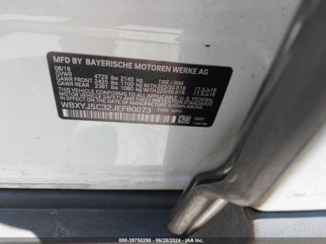 WBXYJ5C32JEF80073 BMW X2 Xdrive28i