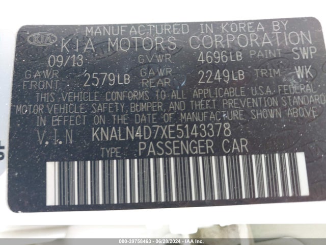 KIA Cadenza Limited 2014 KNALN4D7XE5143378 Image 9