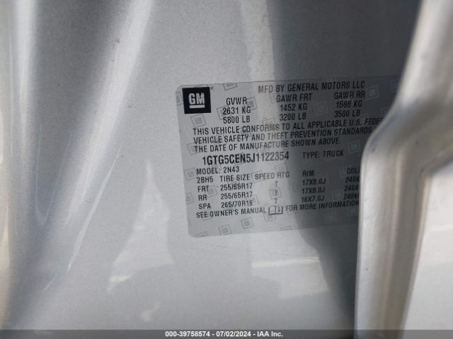 1GTG5CEN5J1122354 GMC CANYON SLE