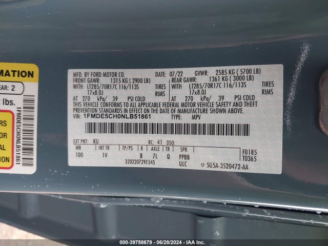 Ford Bronco Badlands 2022 1FMDE5CH0NLB51861 Image 9