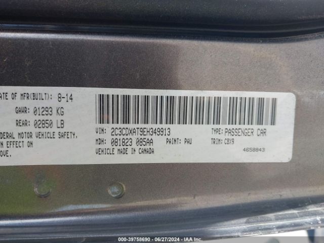 2C3CDXAT9EH349913 Dodge Charger Police