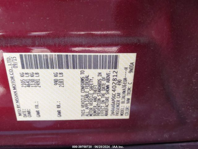 1N4AA6AP0GC402812 Nissan Maxima 3.5 Platinum