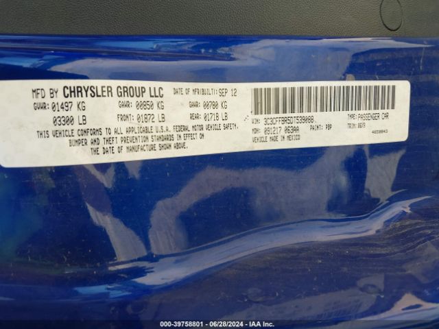 2013 FIAT 500 3C3CFFBR5DT539088 Photo 8