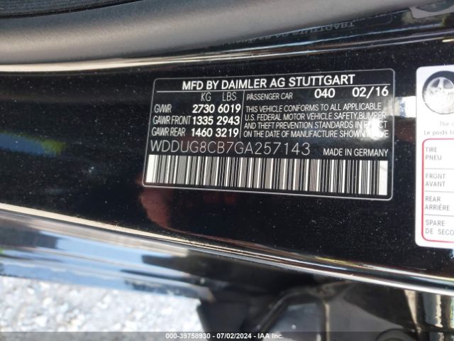 WDDUG8CB7GA257143 Mercedes-Benz S 550