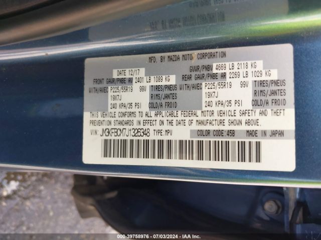 JM3KFBCM7J1326348 Mazda Cx-5 Touring