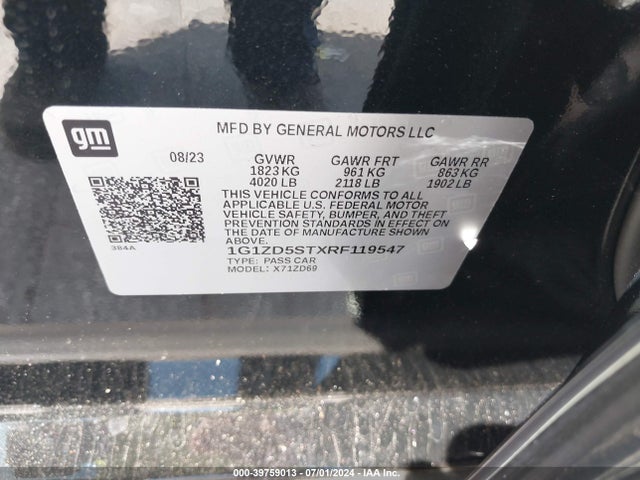 Chevrolet MALIBU LT 2024 1G1ZD5STXRF119547 Image 9