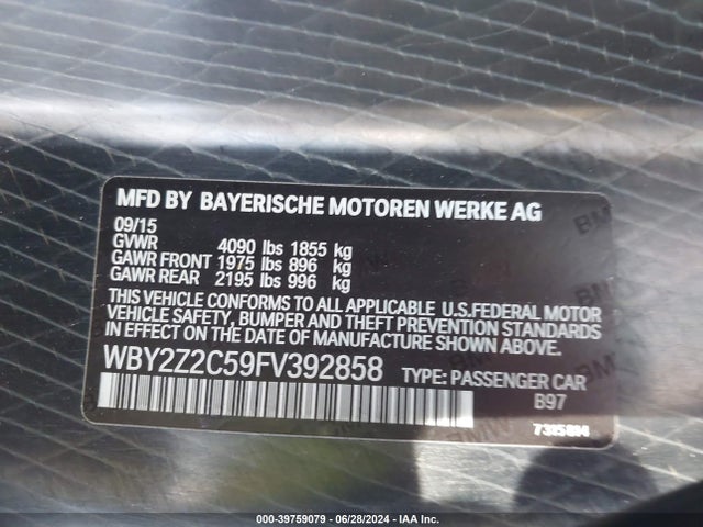 BMW I8 2015 WBY2Z2C59FV392858 Image 9