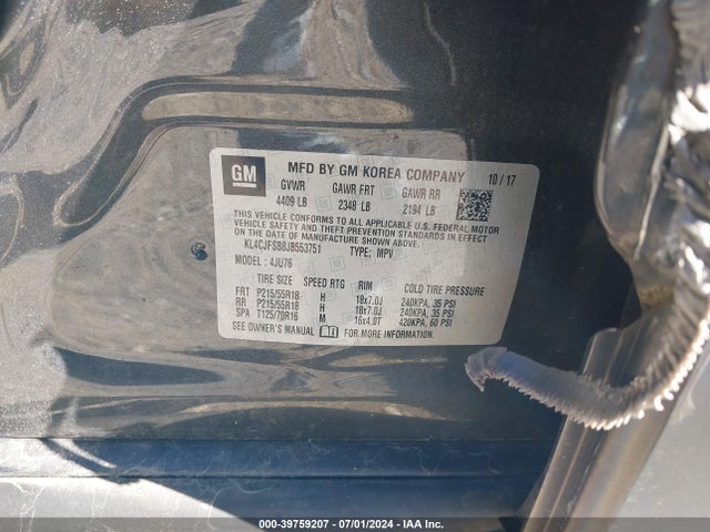 KL4CJFSB8JB553751 Buick Encore Preferred Ii