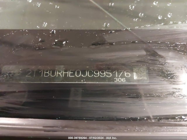 Toyota COROLLA LE 2018 2T1BURHE0JC995176 Image 9
