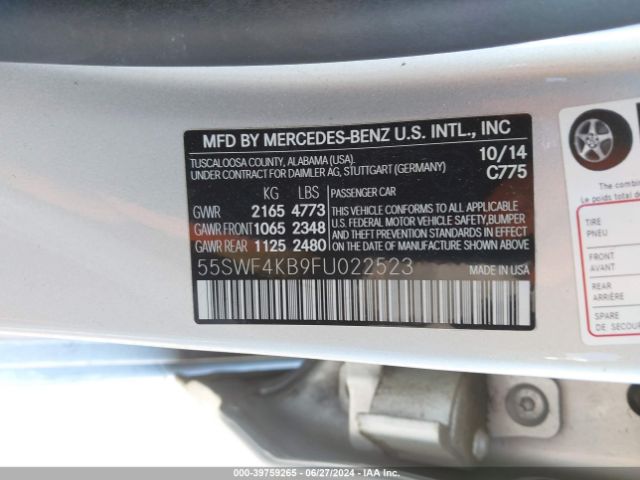 55SWF4KB9FU022523 Mercedes-Benz C 300 4matic/luxury 4matic/sport 4matic