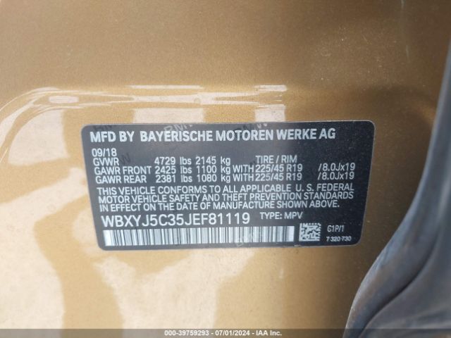 WBXYJ5C35JEF81119 BMW X2 Xdrive28i