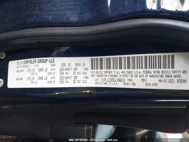 Jeep Cherokee Latitude 2014 1C4PJLCB3EW186812 Image 9