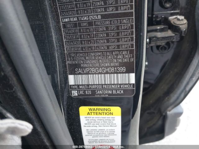 SALVP2BG4GH081399 Land Rover Range Rover Evoque Se/se Premium