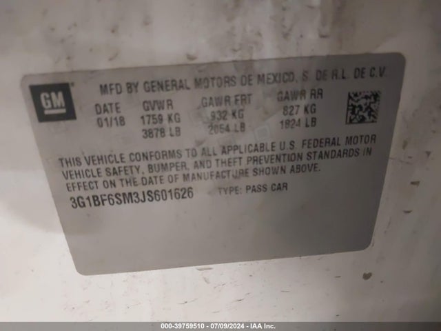 Chevrolet Cruze Premier Auto 2018 3G1BF6SM3JS601626 Image 9