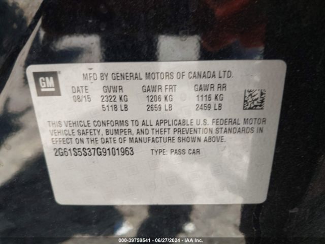 2G61S5S37G9101963 Cadillac Xts Platinum